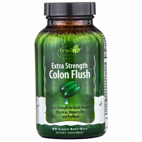 Irwin Naturals, コロン・フラッシュ、超強力、液体ソフトジェル60錠
