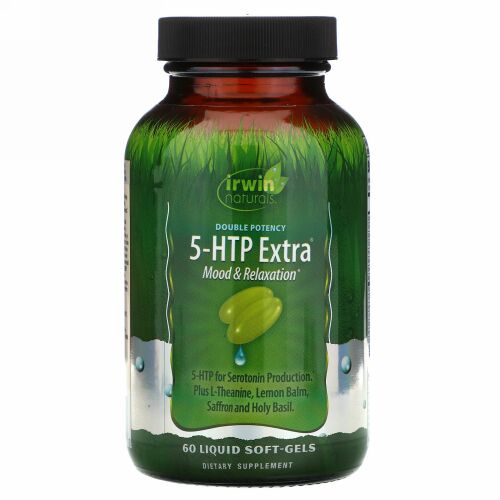 Irwin Naturals, ダブル 効力、 5-HTP エクストラ、 60液体ソフトジェル
