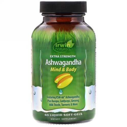 Irwin Naturals, 超強度アシュワガンダ、液体ソフトゲル60粒 (Discontinued Item)