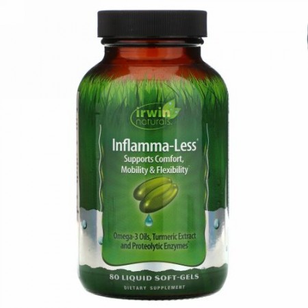 Irwin Naturals, Inflamma-Less、リキッド・ソフトジェル80錠