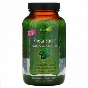 Irwin Naturals, プロスタ-ストロング®, 健康的な前立腺 & 尿流, 180 液状ソフトジェル