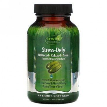 Irwin Naturals, ストレスディファイ、 84 液体ソフトジェル