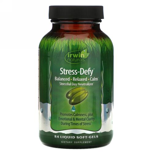 Irwin Naturals, ストレスディファイ、 84 液体ソフトジェル
