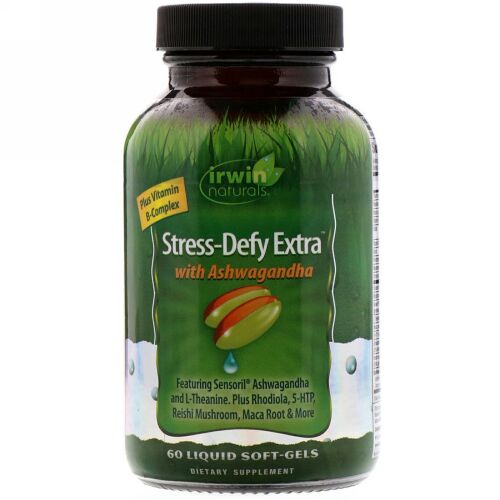 Irwin Naturals, Stress-Defy Extra with Ashwagandha , 60 Liquid Soft-Gels (Discontinued Item)