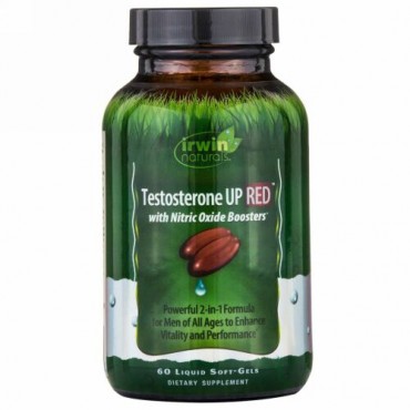 Irwin Naturals, Testosterone UP RED with Nitric Oxide Boosters, 60 Liquid Soft-Gels