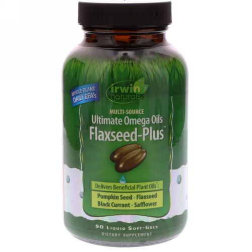 Irwin Naturals, 究極のオメガオイル・亜麻仁プラス、液体ソフトゲル90錠 (Discontinued Item)