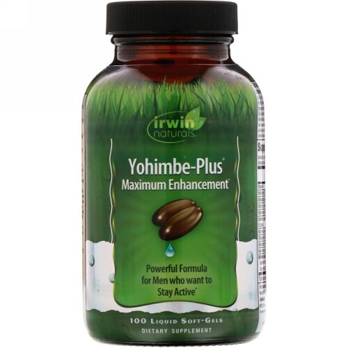 Irwin Naturals, Yohimbe-Plus（ヨヒンベプラス）、マキシマムエンハンスメント、液体ソフトジェル100粒