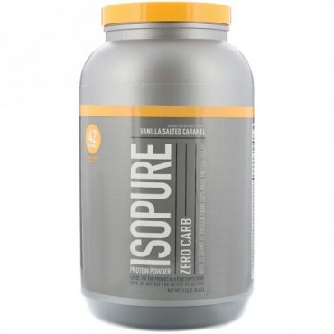 Isopure, プロテインパウダー、炭水化物ゼロ、バニラ塩キャラメル、3ポンド (1.36 kg) (Discontinued Item)