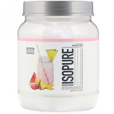 Isopure, プロテインパウダーインフュージョン、トロピカルパンチ、400g