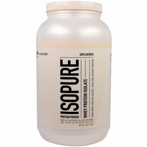 Isopure, ホエイタンパク質アイソレート、プロテインパウダー、無香料、1.36 kg