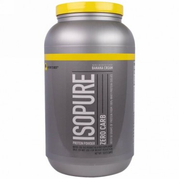 Isopure, ゼロカーボ、プロテインパウダー、クッキー＆クリーム、1.36kg（3lbs）