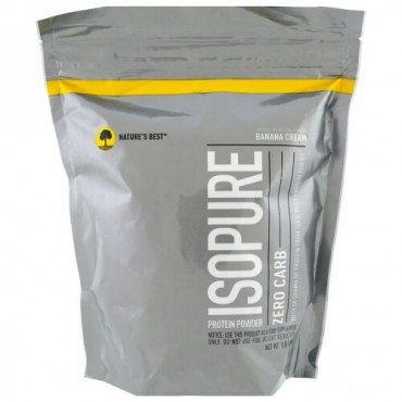 Isopure, ゼロカーボ（炭水化物0g）プロテインパウダー、バナナクリーム味、454g（1ポンド）