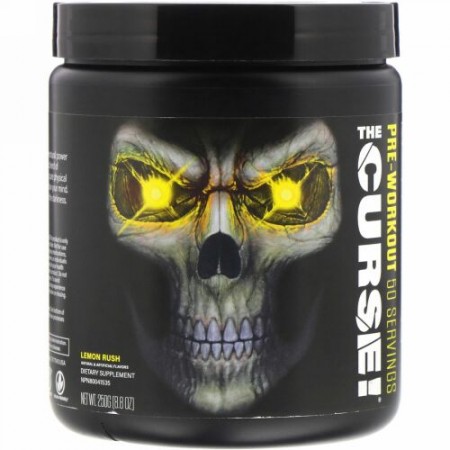 JNX Sports, The Curse（ザ・カース）、プレワークアウト、レモンラッシュ、250 g（8.8 oz）