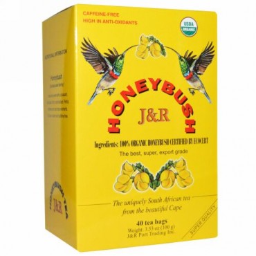 J&R Port Trading Co., Honeybush, 40 Tea Bags, 3.53 oz (100 g) (Discontinued Item)