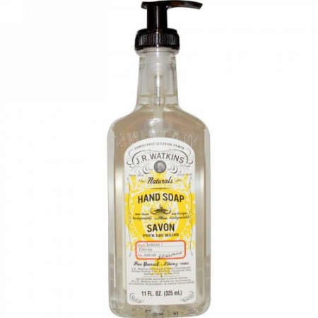 J R Watkins, 自然ハーブソープ、レモン、 11液量オンス (325 ml) (Discontinued Item)