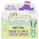Jack n' Jill, ナチュラルベビーガム＆歯用のワイプス、個別巻きワイプス25枚入り