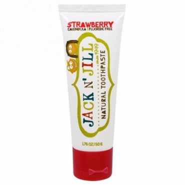Jack n' Jill, ナチュラル歯磨き粉、認定オーガニックのストロベリー入り、1.76 oz (50 g)