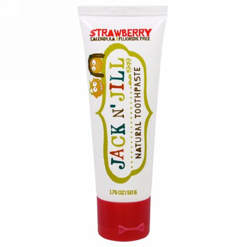 Jack n' Jill, ナチュラル歯磨き粉、認定オーガニックのストロベリー入り、1.76 oz (50 g)