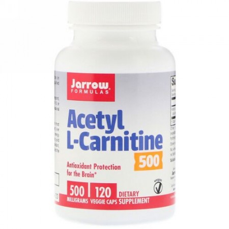 Jarrow Formulas, アセチルL-カルニチン、500mg、植物性カプセル120粒