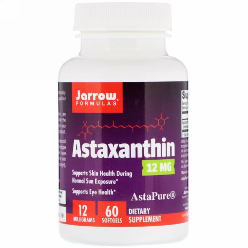 Jarrow Formulas, アスタキサンチン、12mg、ソフトジェル60錠