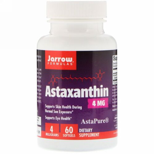 Jarrow Formulas, アスタキサンチン, 4 mg, ソフトジェル 60 粒
