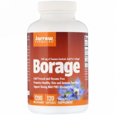 Jarrow Formulas, ルリジサ、1200 mg、120ソフトジェル