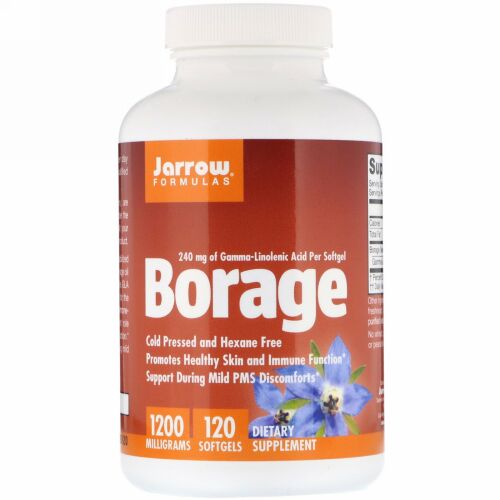 Jarrow Formulas, ルリジサ、1200 mg、120ソフトジェル