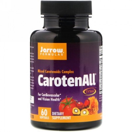 Jarrow Formulas, CarotenALL、混合カロテノイドコンプレックス、ソフトジェル60粒