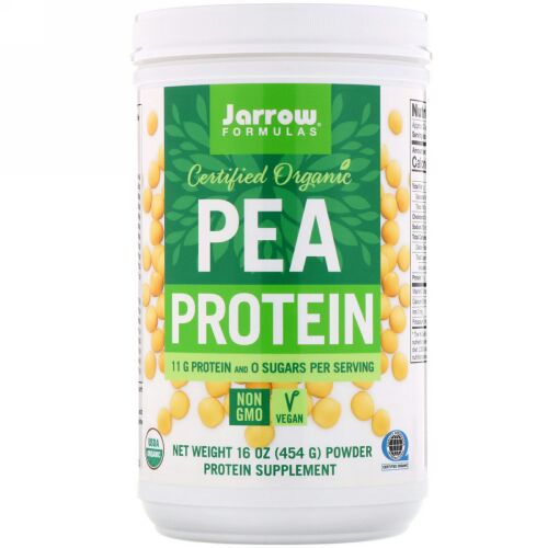 Jarrow Formulas, 認定オーガニックエンドウ豆タンパク質、454 g（16 oz）