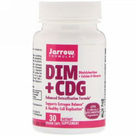 Jarrow Formulas, DIM + CDG、強化された解毒フォーミュラ、30ベジカプセル