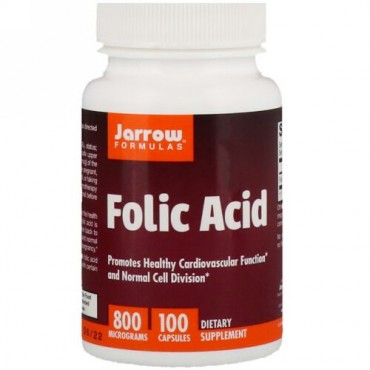 Jarrow Formulas, 葉酸, 800 mcg, 100 カプセル (Discontinued Item)