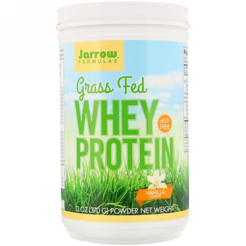 Jarrow Formulas, グラスフェッドホエイタンパク質、バニラ味、370 g（13 oz）