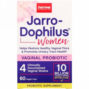 Jarrow Formulas, Jarro-Dophilus, Vaginal Probiotic, Women, 10 Billion, 60 Veggie Caps