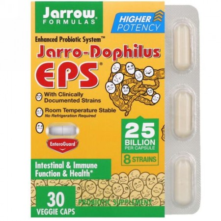 Jarrow Formulas, ジャロ・ドフィラスEPS、強化プロバイオティックシステム、250憶、植物性カプセル30個