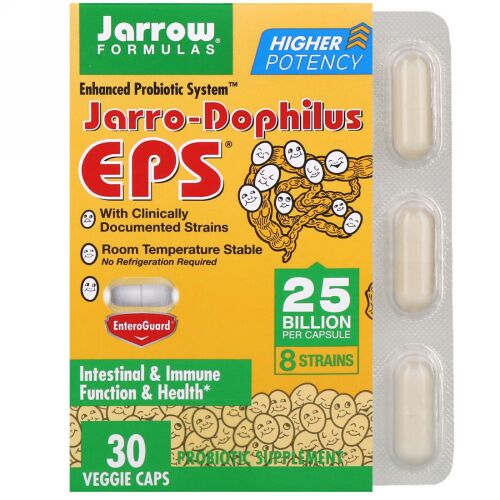 Jarrow Formulas, ジャロ・ドフィラスEPS、強化プロバイオティックシステム、250憶、植物性カプセル30個