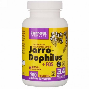 Jarrow Formulas, ジャロドフィラス + FOS, 200 カプセル (Ice)