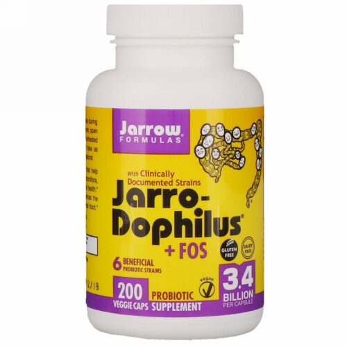 Jarrow Formulas, ジャロドフィラス + FOS, 200 カプセル (Ice)