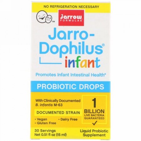 Jarrow Formulas, Jarro-Dophilus Infant（ジャロードフィルスインファント）、プロバイオティクスドロップ、約30 ml。（15 ml）