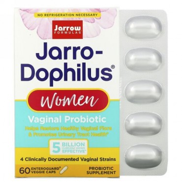 Jarrow Formulas, ジャロ-ドフィルス、膣内プロバイオティクス、女性、50億、腸溶性ベジキャップ60錠