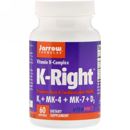 Jarrow Formulas, Kライト、ソフトジェル60錠