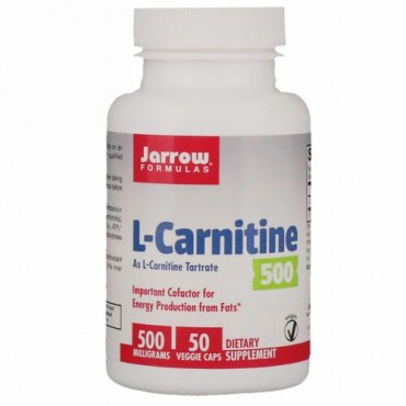 Jarrow Formulas, L-Carnitine 500, 500 mg, 50 Veggie Caps