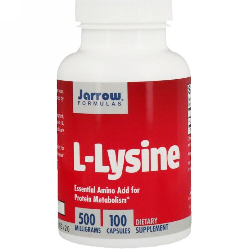 Jarrow Formulas, L-リシン、500 mg、100粒