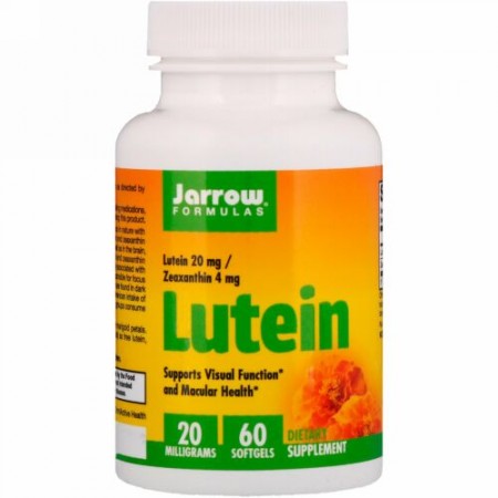 Jarrow Formulas, ルテイン、20 mg、ソフトジェル60粒