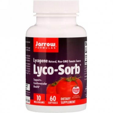 Jarrow Formulas, Lyco-Sorb®（リコソーブ）リコピン、10mg、ソフトジェル60粒