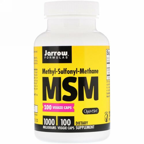 Jarrow Formulas, MSM、 1000 mg、 植物性カプセル100粒