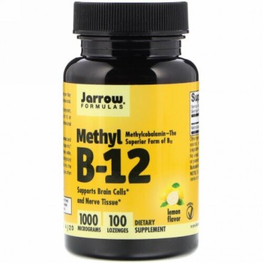 Jarrow Formulas, メチル B-12、レモン風味、1000 mcg、トローチ 100粒