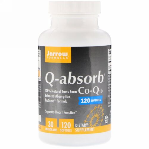 Jarrow Formulas, Q-アブソーブ、コエンザイムQ10、30 mg、120ソフトジェル (Discontinued Item)