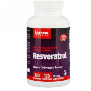 Jarrow Formulas, レスベラトロール、100 mg、ベジキャップ使用 120 錠