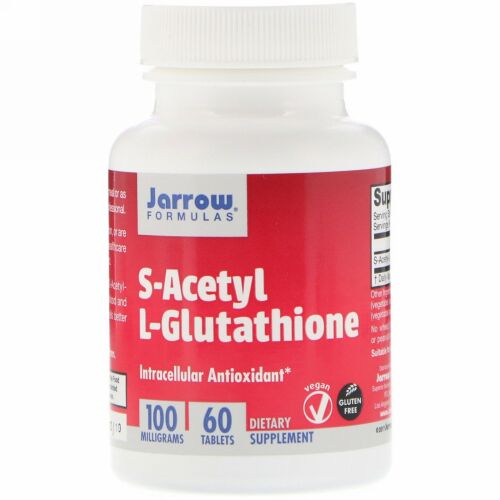 Jarrow Formulas, S-アセチルL-グルタチオン, 100 mg, 60錠