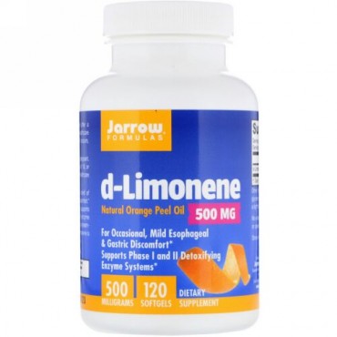 Jarrow Formulas, d-リモネン,500mg,ソフトジェル120粒